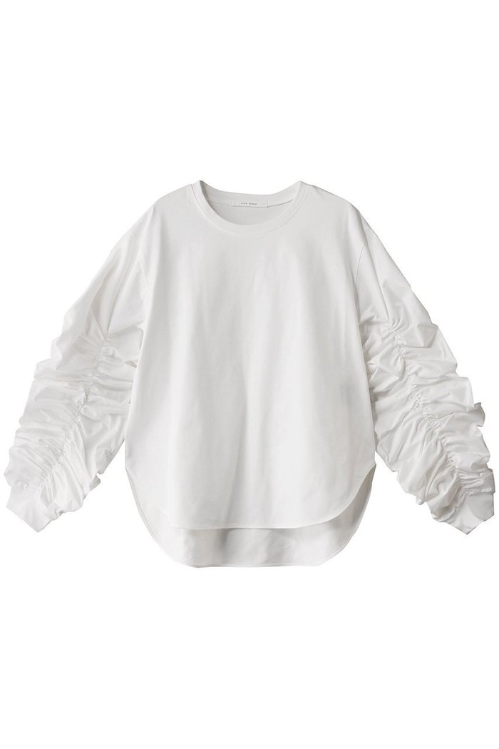 【プレインピープル/PLAIN PEOPLE】のギャザースリーブプルオーバー インテリア・キッズ・メンズ・レディースファッション・服の通販 founy(ファニー) https://founy.com/ ファッション Fashion レディースファッション Fashion for Women トップス・カットソー Cut & Sew Tops シャツ・ブラウス・オフィスカジュアル Elegant Blouses & Button-Ups ロングTシャツ・Tシャツ Longline T-Shirts & Tees カジュアルプルオーバー・ニットトップス Pullovers & Knit Tops / Casual Pullovers カットソー・ベーシックTシャツ Cut-and-Sewn Tops / Stretch Tees & Basics ギャザー Gathered, Ruffled スリーブ Sleeve, Long Sleeve / Short Sleeve フェミニン Feminine, Girly ロング Long, Long-Length |ID: prp329100004321901 ipo3291000000035041329