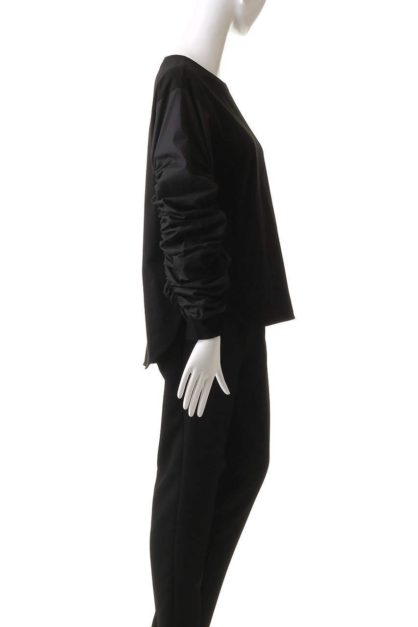 【プレインピープル/PLAIN PEOPLE】のギャザースリーブプルオーバー 人気、トレンドファッション・服の通販 founy(ファニー) 　ファッション　Fashion　レディースファッション　Fashion for Women　トップス・カットソー　Cut & Sew Tops　シャツ・ブラウス・オフィスカジュアル　Elegant Blouses & Button-Ups　ロングTシャツ・Tシャツ　Longline T-Shirts & Tees　カジュアルプルオーバー・ニットトップス　Pullovers & Knit Tops / Casual Pullovers　カットソー・ベーシックTシャツ　Cut-and-Sewn Tops / Stretch Tees & Basics　ギャザー　Gathered, Ruffled　スリーブ　Sleeve, Long Sleeve / Short Sleeve　フェミニン　Feminine, Girly　ロング　Long, Long-Length　other-3|ID: prp329100004321901 ipo3291000000035041342