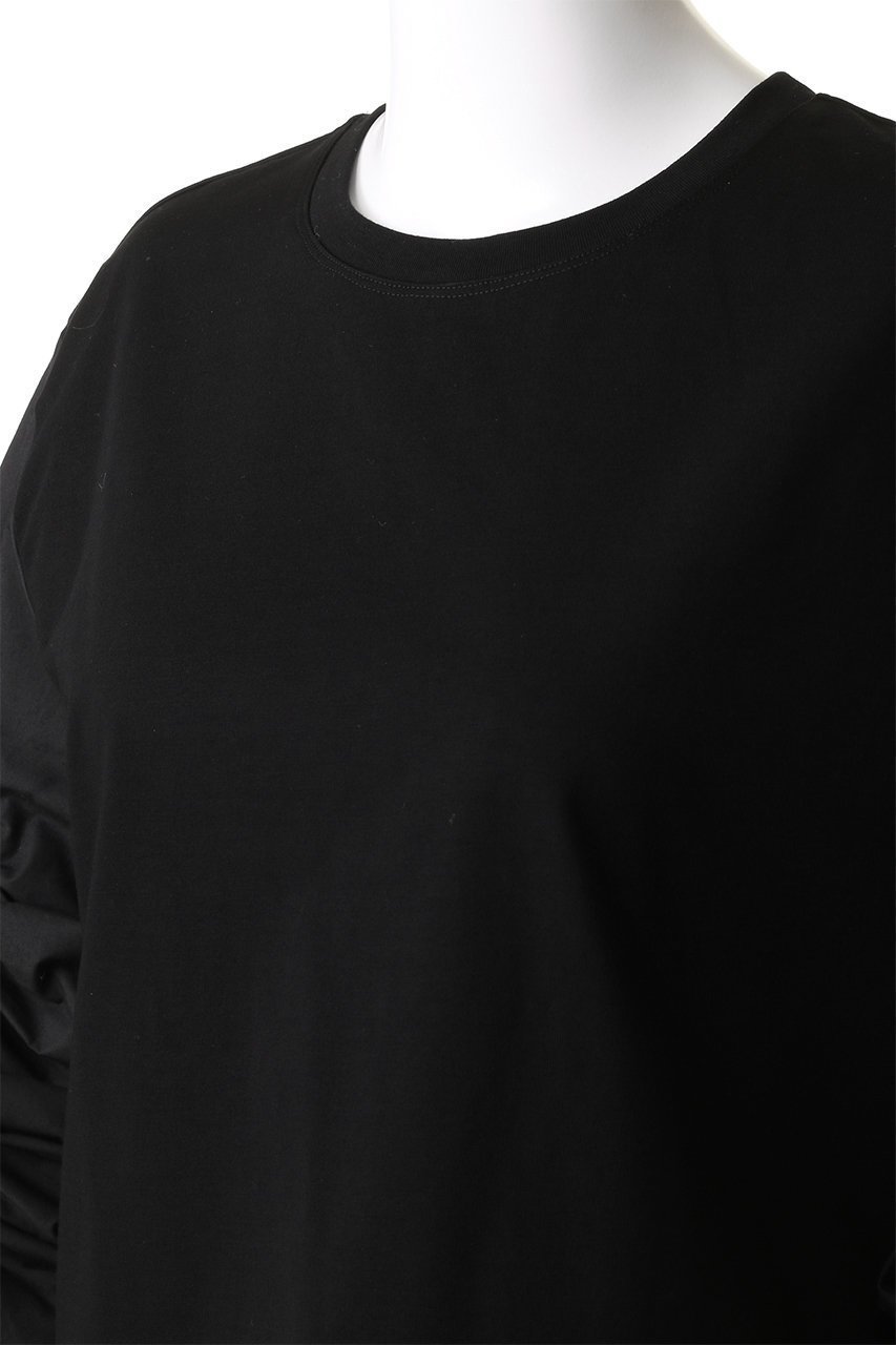 【プレインピープル/PLAIN PEOPLE】のギャザースリーブプルオーバー 人気、トレンドファッション・服の通販 founy(ファニー) 　ファッション　Fashion　レディースファッション　Fashion for Women　トップス・カットソー　Cut & Sew Tops　シャツ・ブラウス・オフィスカジュアル　Elegant Blouses & Button-Ups　ロングTシャツ・Tシャツ　Longline T-Shirts & Tees　カジュアルプルオーバー・ニットトップス　Pullovers & Knit Tops / Casual Pullovers　カットソー・ベーシックTシャツ　Cut-and-Sewn Tops / Stretch Tees & Basics　ギャザー　Gathered, Ruffled　スリーブ　Sleeve, Long Sleeve / Short Sleeve　フェミニン　Feminine, Girly　ロング　Long, Long-Length　other-5|ID: prp329100004321901 ipo3291000000035041349