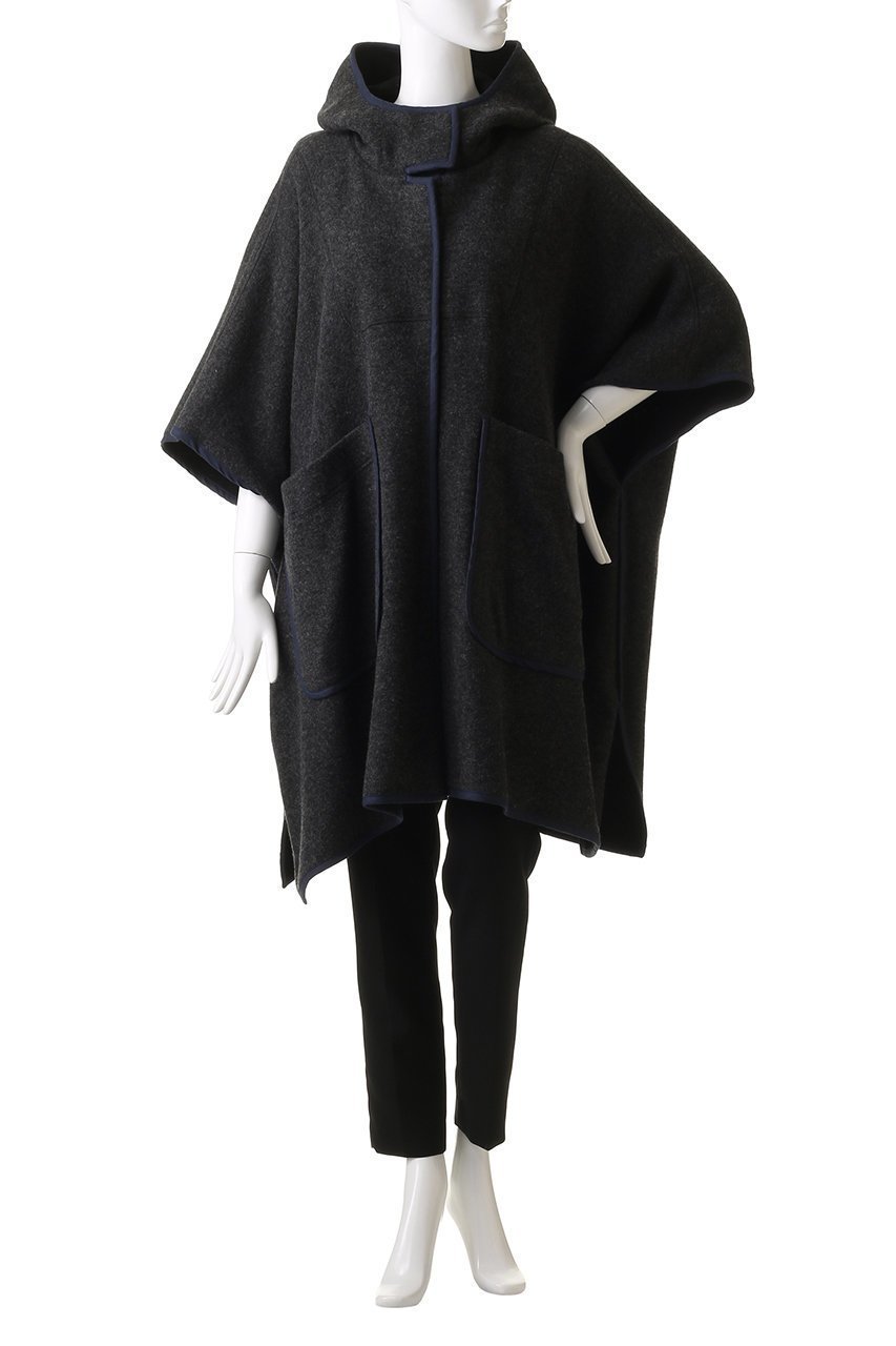 【プレインピープル/PLAIN PEOPLE】のリバーシブルポンチョコート 人気、トレンドファッション・服の通販 founy(ファニー) 　ファッション　Fashion　レディースファッション　Fashion for Women　アウター　Coat / Outerwear Collection　コート・ロングコート・ピーコート　Long Coats, Peacoats & More　ポンチョ・ケープコート　Ponchos & Capes　ショート　Short, Short Length　other-6|ID: prp329100004321902 ipo3291000000032937035