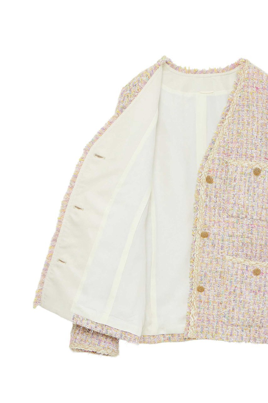 【アナイ/ANAYI】のフェザーツイード4ポケット ジャケット 人気、トレンドファッション・服の通販 founy(ファニー) 　ファッション　Fashion　レディースファッション　Fashion for Women　アウター　Coat / Outerwear Collection　レディースジャケット・軽アウター　Jackets　おすすめ　Recommended / Our Picks　イエロー　Yellow　キュロット　Culottes, Wide Shorts　シンプル　Simple, Minimal　ジャケット　Jacket, Outerwear　ツイード　Twill, Twill Weave　バランス　Balance, Style Balance　パープル　Purple, Violet　フェザー　Feather, Feather Detail　ポケット　Pocket, Pocket Detail　モダン　Modern, Contemporary　エレガント 上品　Elegant　other-7|ID: prp329100004321904 ipo3291000000032927246