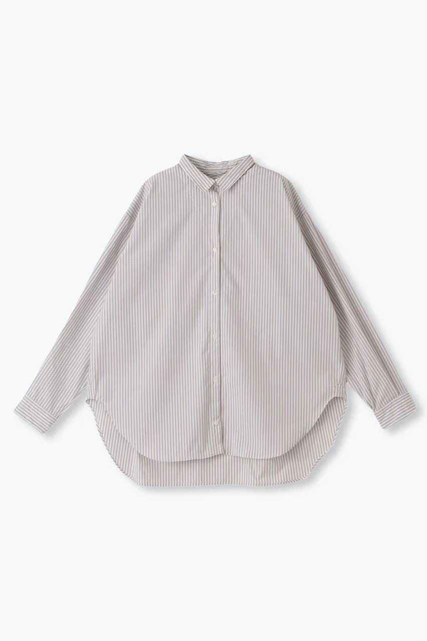 【レリル/lelill】のTHE BASIC SHIRTS インテリア・キッズ・メンズ・レディースファッション・服の通販 founy(ファニー) 　ファッション　Fashion　レディースファッション　Fashion for Women　トップス・カットソー　Cut & Sew Tops　シャツ・ブラウス・オフィスカジュアル　Elegant Blouses & Button-Ups　スリーブ　Sleeve, Long Sleeve / Short Sleeve　スーピマ　Supima, Premium Cotton　ブロード　Broadcloth, Fine Cotton　ヨーク　Yoke, Yoke Design　ロング　Long, Long-Length　グレー|ID: prp329100004321910 ipo3291000000032915280