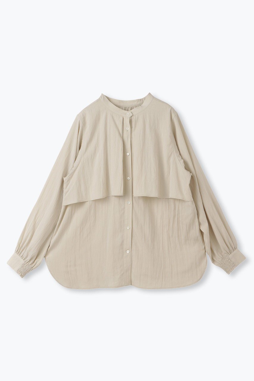 【レリル/lelill】の2WAY フラップBL インテリア・キッズ・メンズ・レディースファッション・服の通販 founy(ファニー) 　ファッション　Fashion　レディースファッション　Fashion for Women　トップス・カットソー　Cut & Sew Tops　シャツ・ブラウス・オフィスカジュアル　Elegant Blouses & Button-Ups　ギャザー　Gathered, Ruffled　シンプル　Simple, Minimal　スリーブ　Sleeve, Long Sleeve / Short Sleeve　タフタ　Taffeta, Structured Fabric　フラップ　Flap, Flap Pocket　フロント　Front, Front Design　ロング　Long, Long-Length　ヴィンテージ　Vintage Style　グリーン|ID: prp329100004321911 ipo3291000000032915405