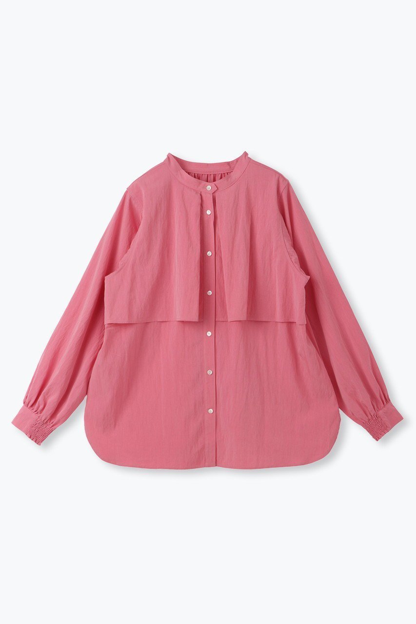 【レリル/lelill】の2WAY フラップBL インテリア・キッズ・メンズ・レディースファッション・服の通販 founy(ファニー) 　ファッション　Fashion　レディースファッション　Fashion for Women　トップス・カットソー　Cut & Sew Tops　シャツ・ブラウス・オフィスカジュアル　Elegant Blouses & Button-Ups　ギャザー　Gathered, Ruffled　シンプル　Simple, Minimal　スリーブ　Sleeve, Long Sleeve / Short Sleeve　タフタ　Taffeta, Structured Fabric　フラップ　Flap, Flap Pocket　フロント　Front, Front Design　ロング　Long, Long-Length　ヴィンテージ　Vintage Style　ピンク|ID: prp329100004321911 ipo3291000000032915417