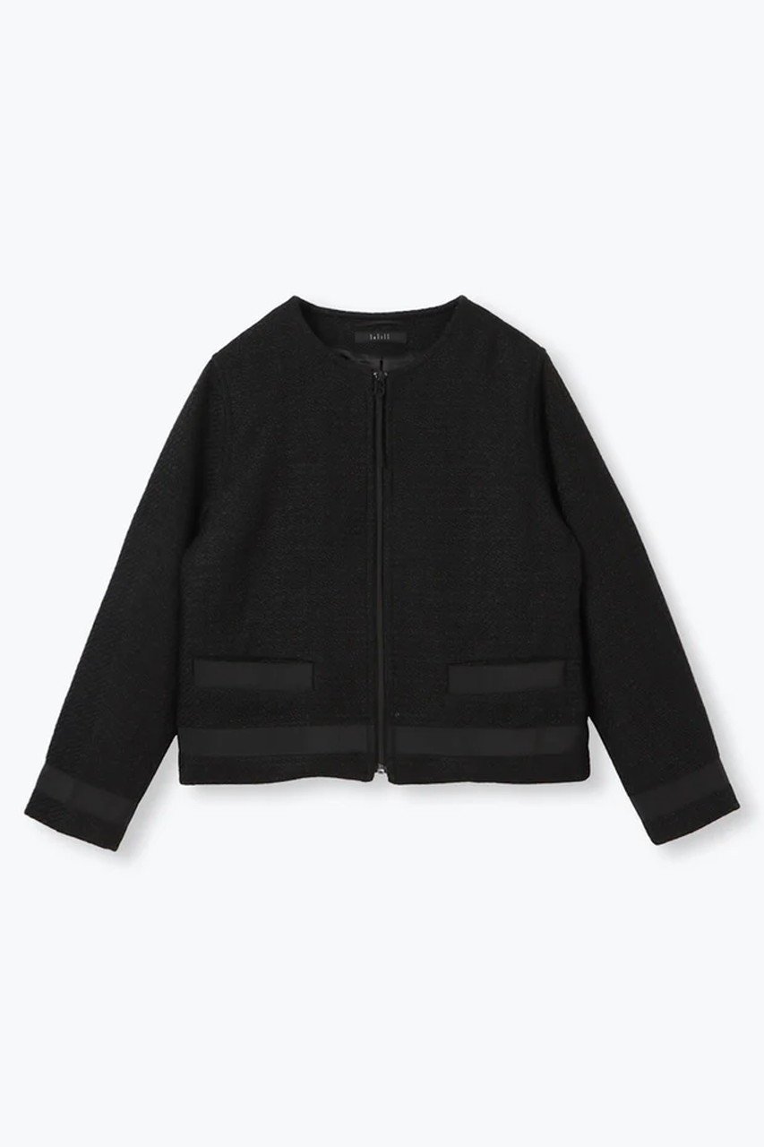 【レリル/lelill】のツイードライダースJK インテリア・キッズ・メンズ・レディースファッション・服の通販 founy(ファニー) 　ファッション　Fashion　レディースファッション　Fashion for Women　アウター　Coat / Outerwear Collection　レディースジャケット・軽アウター　Jackets　ライダースジャケット / レザースタイル　Riders Jackets & Biker Style　オケージョン　Occasion Wear　ジャケット　Jacket, Outerwear　ツイード　Twill, Twill Weave　プリーツ　Pleats, Pleated　ライダースジャケット　Riders, Biker Jacket　エレガント 上品　Elegant　ビジネス 仕事 通勤　Business / Work / Commuting　ブラック|ID: prp329100004321912 ipo3291000000032960852