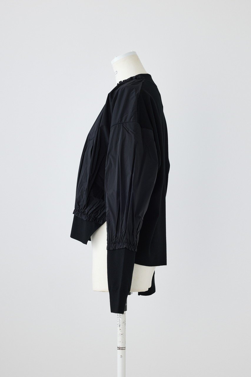 【エンフォルド/ENFOLD】のATHENA ニット×タフタブルゾン 人気、トレンドファッション・服の通販 founy(ファニー) 　ファッション　Fashion　レディースファッション　Fashion for Women　アウター　Coat / Outerwear Collection　レディースジャケット・軽アウター　Jackets　ブルゾンジャケット・スポーティアウター　Blouson Jackets　エレガント 上品　Elegant　ジャケット　Jacket, Outerwear　タフタ　Taffeta, Structured Fabric　ドッキング　Docking, Mixed Material　ブルゾン　Blouson, Bomber Jacket　ポケット　Pocket, Pocket Detail　春　Spring　秋　Autumn　羽織　Haori, Light Jacket　other-2|ID: prp329100004321930 ipo3291000000032925722