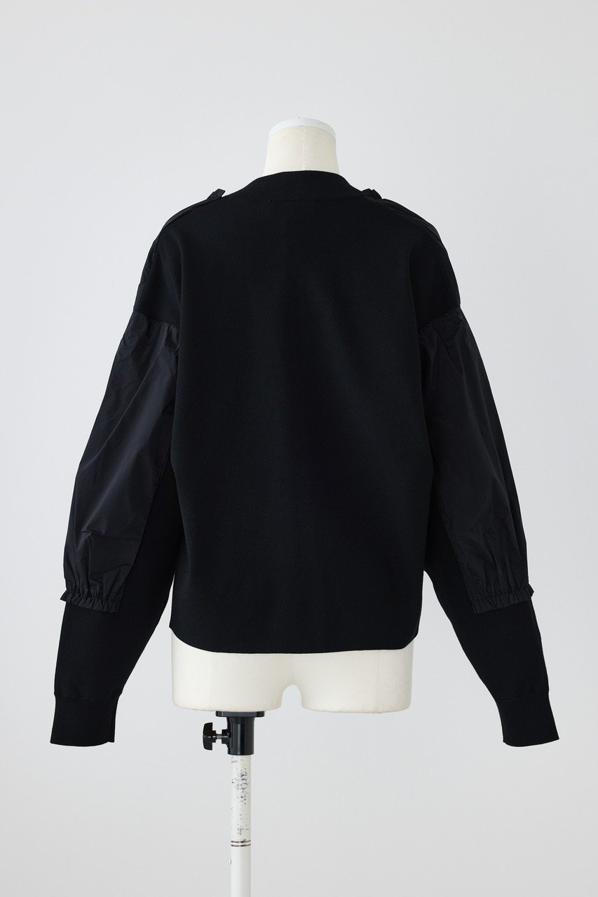 【エンフォルド/ENFOLD】のATHENA ニット×タフタブルゾン 人気、トレンドファッション・服の通販 founy(ファニー) 　ファッション　Fashion　レディースファッション　Fashion for Women　アウター　Coat / Outerwear Collection　レディースジャケット・軽アウター　Jackets　ブルゾンジャケット・スポーティアウター　Blouson Jackets　エレガント 上品　Elegant　ジャケット　Jacket, Outerwear　タフタ　Taffeta, Structured Fabric　ドッキング　Docking, Mixed Material　ブルゾン　Blouson, Bomber Jacket　ポケット　Pocket, Pocket Detail　春　Spring　秋　Autumn　羽織　Haori, Light Jacket　other-3|ID: prp329100004321930 ipo3291000000032925727