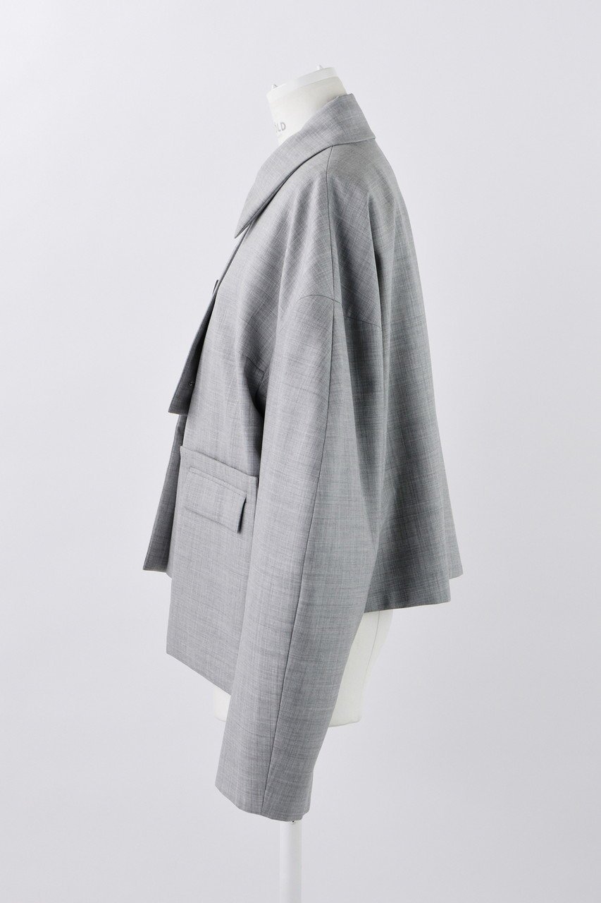 【エンフォルド/ENFOLD】のハイカウントトロ ステンカラーショートJK/ジャケット 人気、トレンドファッション・服の通販 founy(ファニー) 　ファッション　Fashion　レディースファッション　Fashion for Women　アウター　Coat / Outerwear Collection　レディースジャケット・軽アウター　Jackets　アシンメトリー　Asymmetrical Style　ショート　Short, Short Length　ジャケット　Jacket, Outerwear　バランス　Balance, Style Balance　パッチ　Patch, Appliqué　ポケット　Pocket, Pocket Detail　ワイド　Wide, Wide Fit　other-2|ID: prp329100004321931 ipo3291000000032917785