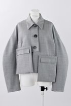 【エンフォルド/ENFOLD】のハイカウントトロ ステンカラーショートJK/ジャケット トップグレー|ID: prp329100004321931 ipo3291000000035825900