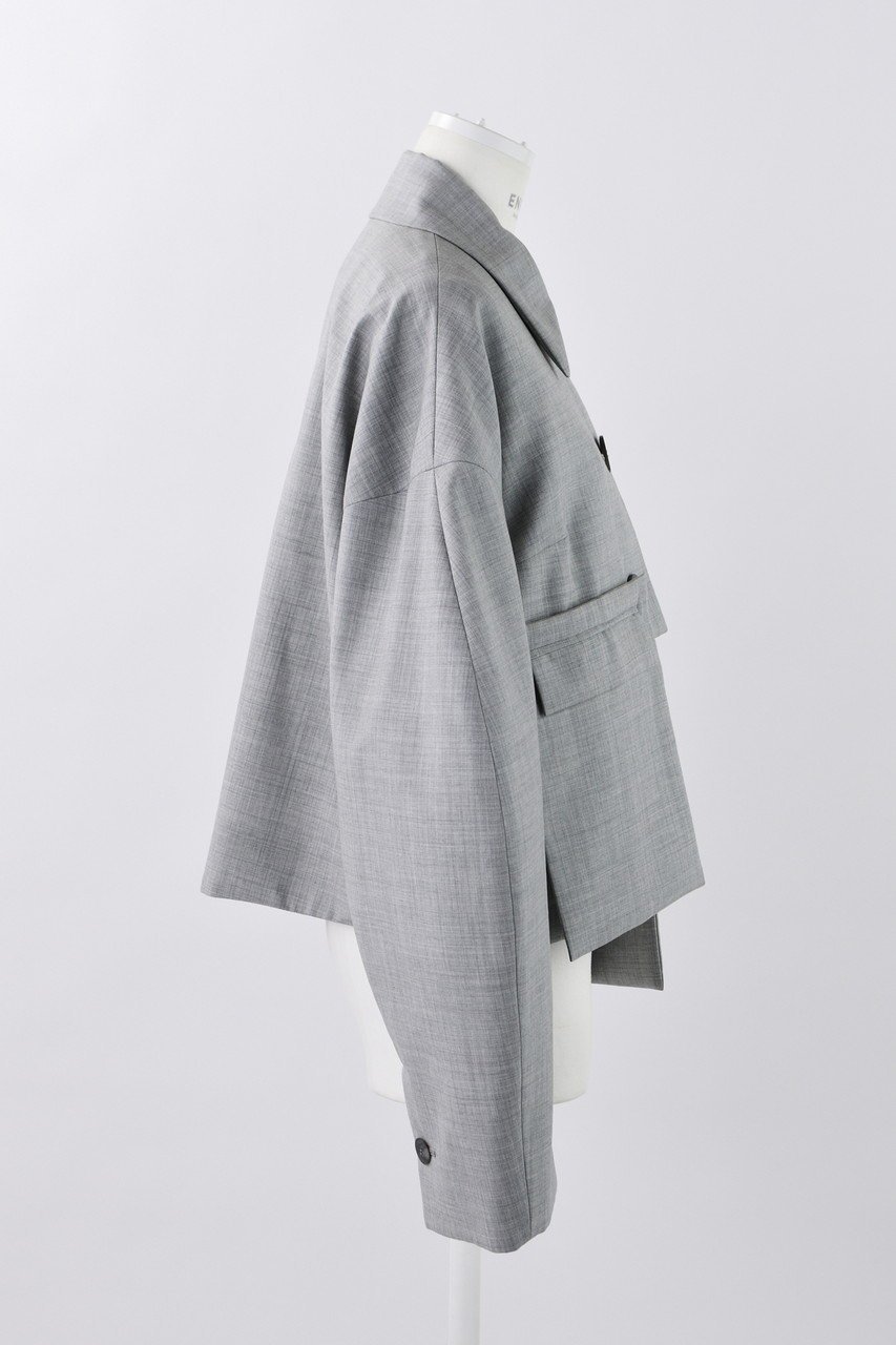 【エンフォルド/ENFOLD】のハイカウントトロ ステンカラーショートJK/ジャケット 人気、トレンドファッション・服の通販 founy(ファニー) 　ファッション　Fashion　レディースファッション　Fashion for Women　アウター　Coat / Outerwear Collection　レディースジャケット・軽アウター　Jackets　アシンメトリー　Asymmetrical Style　ショート　Short, Short Length　ジャケット　Jacket, Outerwear　バランス　Balance, Style Balance　パッチ　Patch, Appliqué　ポケット　Pocket, Pocket Detail　ワイド　Wide, Wide Fit　other-4|ID: prp329100004321931 ipo3291000000035825906