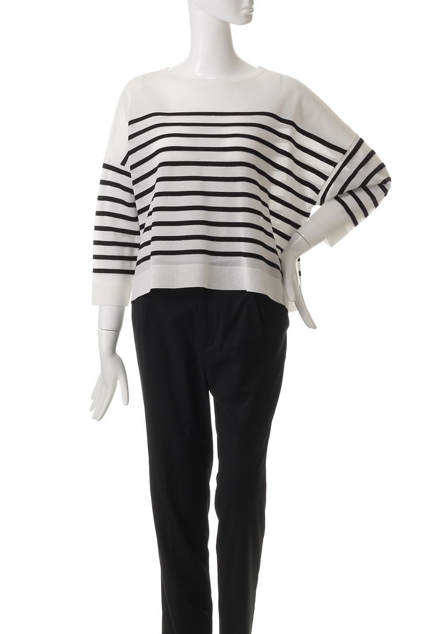 【マルティニーク/martinique】の【Traditional Weatherwear】L251THKPO0359SE LYNE ニット 人気、トレンドファッション・服の通販 founy(ファニー) 　ファッション　Fashion　レディースファッション　Fashion for Women　トップス・カットソー　Cut & Sew Tops　ニット　Knit Tops & Sweaters　カジュアルプルオーバー・ニットトップス　Pullovers & Knit Tops / Casual Pullovers　キルティング　Quilted, Quilting　シンプル　Simple, Minimal　デニム　Denim, Jeans Material　フィット　Fit, Slim Fit　ベーシック　Basic, Essential　ボーダー　Border, Stripe　再入荷　Restock / Back in Stock　夏　Summer　春　Spring　S/S・春夏　SS, Spring/Summer, Warm Season　other-2|ID: prp329100004321945 ipo3291000000032705126