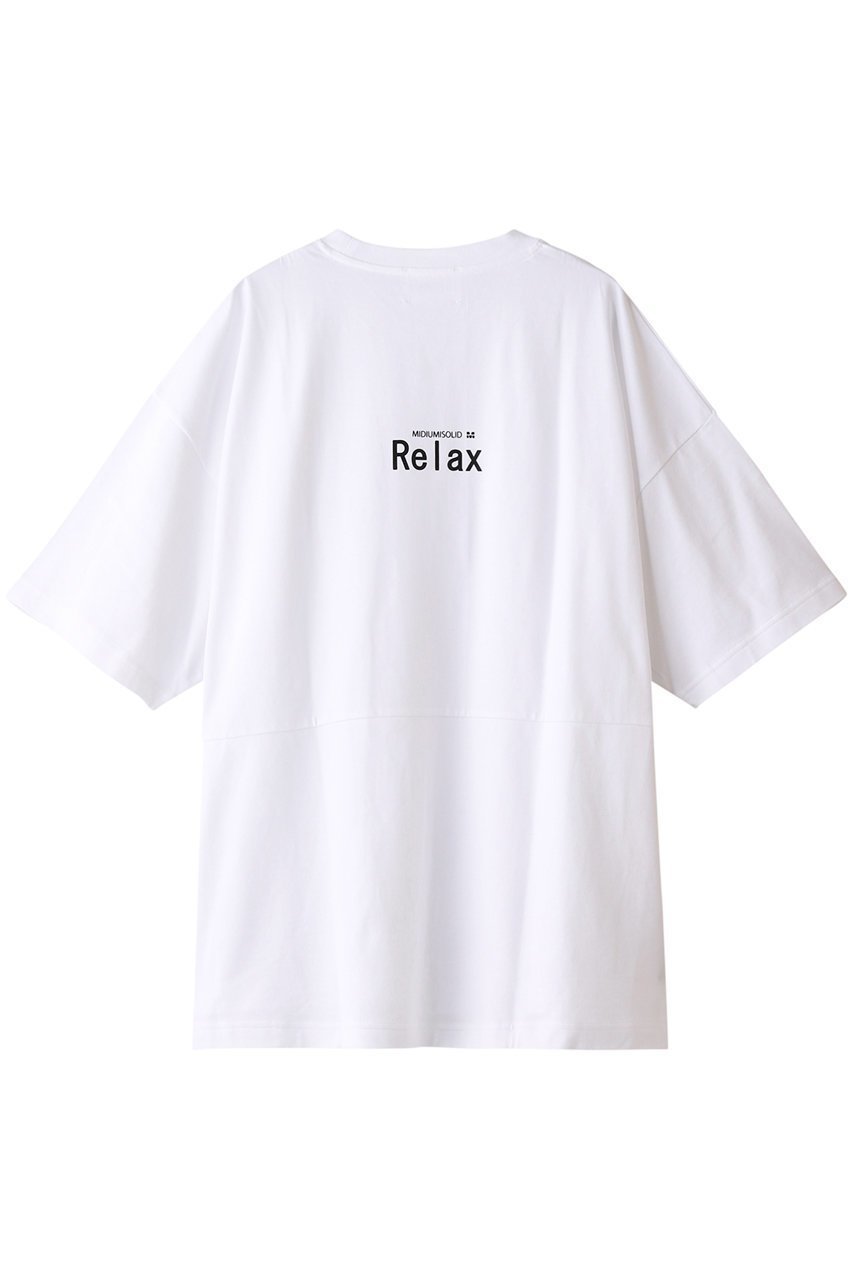 【ミディウミソリッド/MIDIUMISOLID】の【UNISEX】LOGO PRINT T-SHIRTS/Tシャツ インテリア・キッズ・メンズ・レディースファッション・服の通販 founy(ファニー) 　ファッション　Fashion　レディースファッション　WOMEN　トップス・カットソー　Tops/Tshirt　シャツ/ブラウス　Shirts/Blouses　ロング / Tシャツ　T-Shirts　カットソー　Cut and Sewn　ユニセックス　Unisex　ショート　Short　シンプル　Simple　スリット　Slit　スリーブ　Sleeve　ボトム　Bottom　リラックス　Relax　オフホワイトC|ID: prp329100004322070 ipo3291000000029989472