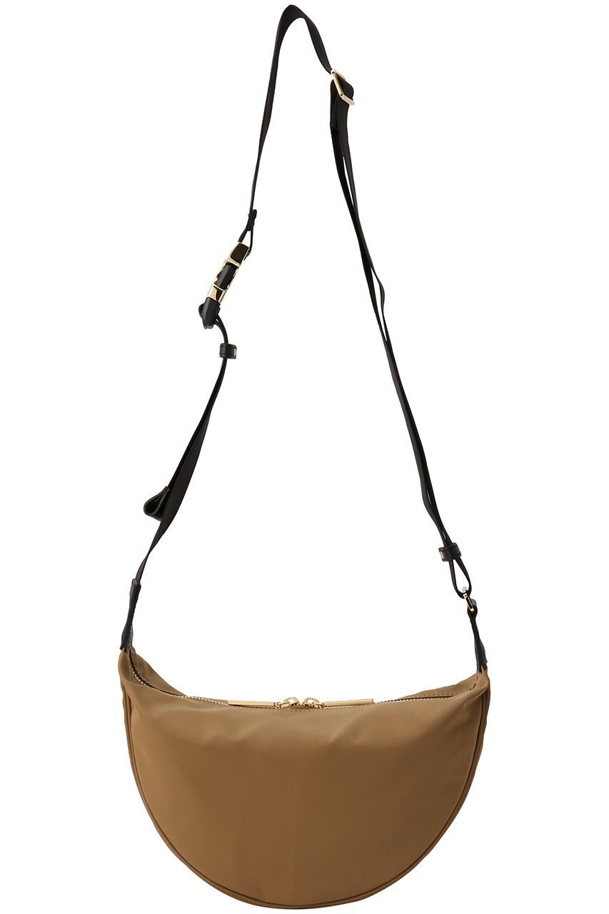 【ヴィオラドーロ/VIOLAd'ORO】のBIANCA ナイロンボディバッグ S インテリア・キッズ・メンズ・レディースファッション・服の通販 founy(ファニー) 　ファッション　Fashion　レディースファッション　Fashion for Women　ポーチ&ミニバッグ　Pouches & Mini Bags　バッグ　Bags　ハーフ　Half, Half-Length　ポケット　Pocket, Pocket Detail　エレガント 上品　Elegant　軽量　Lightweight, Ultra Light　ダークベージュ×ブラック|ID: prp329100004326329 ipo3291000000035319053