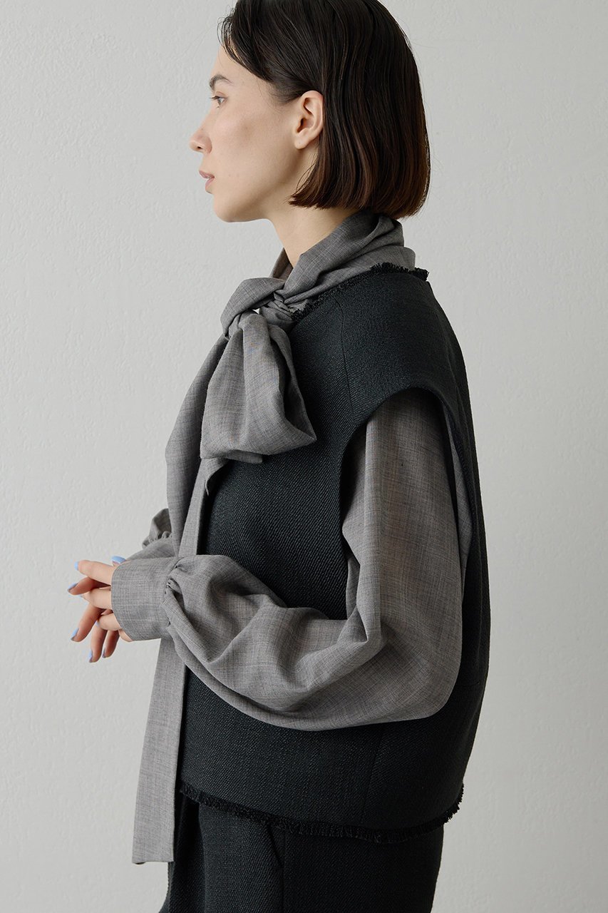 【ウィムガゼット/Whim Gazette】の【THE PAUSE】ツイードショートジレ 人気、トレンドファッション・服の通販 founy(ファニー) 　ファッション　Fashion　レディースファッション　Fashion for Women　アウター　Coat / Outerwear Collection　レディースジャケット・軽アウター　Jackets　2026年　2026　おすすめ　Recommended / Our Picks　ショート　Short, Short Length　シルバー　Silver, Metallic Silver　ジャケット　Jacket, Outerwear　スリーブ　Sleeve, Long Sleeve / Short Sleeve　セットアップ　Set-Up, Coordinated Outfit　セレモニー　Ceremony　ツイード　Twill, Twill Weave　フリンジ　Fringe, Tassel　フレンチ　French, French Style　ベスト　Vest, Waistcoat　エレガント 上品　Elegant　夏　Summer　春　Spring　S/S・春夏　SS, Spring/Summer, Warm Season　other-2|ID: prp329100004326330 ipo3291000000034951857