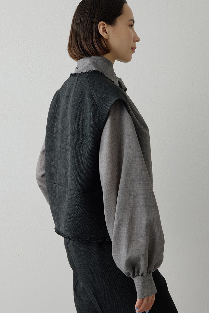 【ウィムガゼット/Whim Gazette】の【THE PAUSE】ツイードショートジレ 人気、トレンドファッション・服の通販 founy(ファニー) 　ファッション　Fashion　レディースファッション　Fashion for Women　アウター　Coat / Outerwear Collection　レディースジャケット・軽アウター　Jackets　2026年　2026　おすすめ　Recommended / Our Picks　ショート　Short, Short Length　シルバー　Silver, Metallic Silver　ジャケット　Jacket, Outerwear　スリーブ　Sleeve, Long Sleeve / Short Sleeve　セットアップ　Set-Up, Coordinated Outfit　セレモニー　Ceremony　ツイード　Twill, Twill Weave　フリンジ　Fringe, Tassel　フレンチ　French, French Style　ベスト　Vest, Waistcoat　エレガント 上品　Elegant　夏　Summer　春　Spring　S/S・春夏　SS, Spring/Summer, Warm Season　other-4|ID: prp329100004326330 ipo3291000000035566884