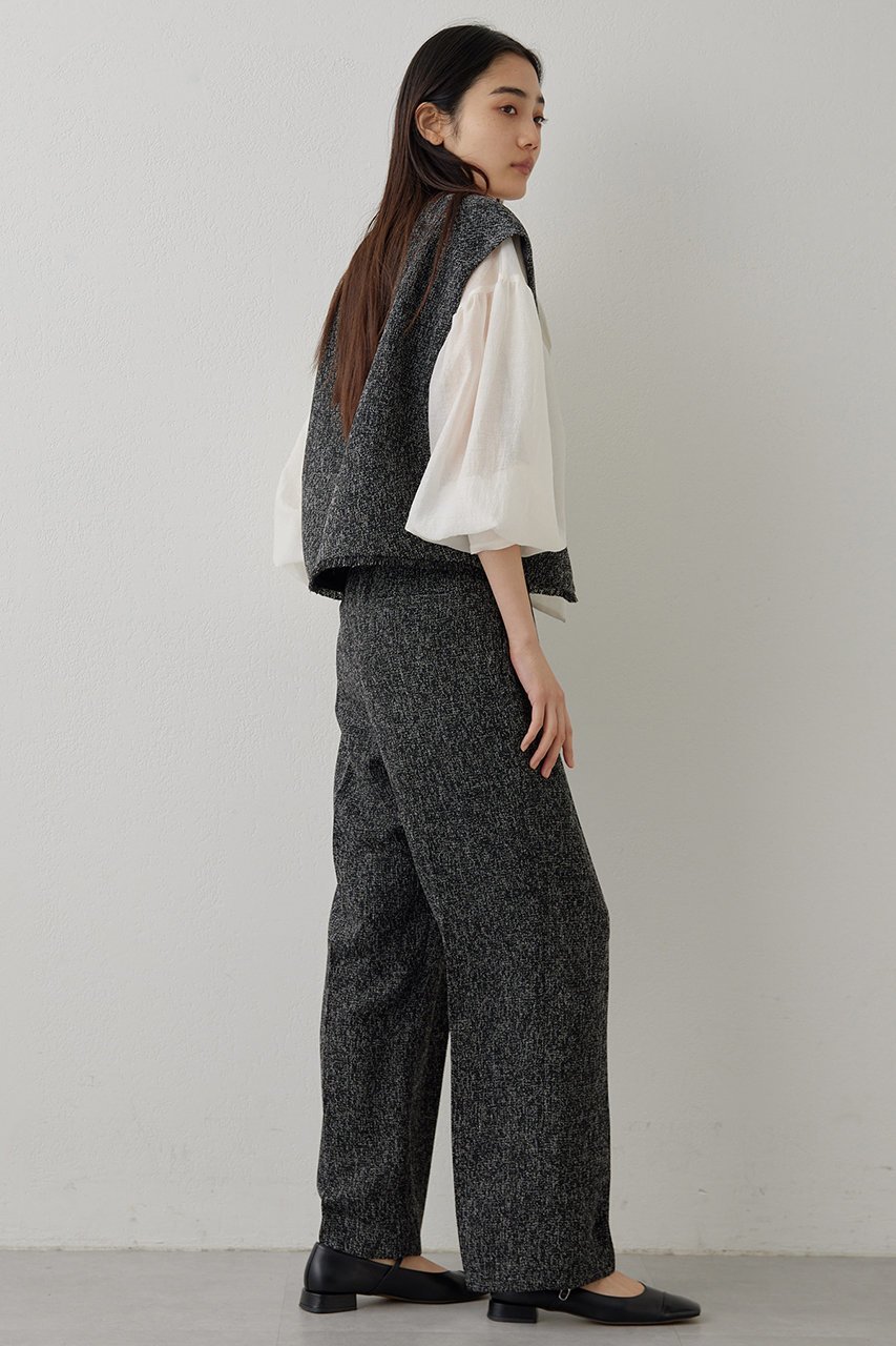 【ウィムガゼット/Whim Gazette】の【THE PAUSE】ツイードタックパンツ 人気、トレンドファッション・服の通販 founy(ファニー) 　ファッション　Fashion　レディースファッション　Fashion for Women　パンツ　Pants & Trousers　おすすめ　Recommended / Our Picks　セットアップ　Set-Up, Coordinated Outfit　セレモニー　Ceremony　センター　Center, Center Line　ツイード　Twill, Twill Weave　フロント　Front, Front Design　ラップ　Wrap, Wrap Design　エレガント 上品　Elegant　other-5|ID: prp329100004326331 ipo3291000000032933858