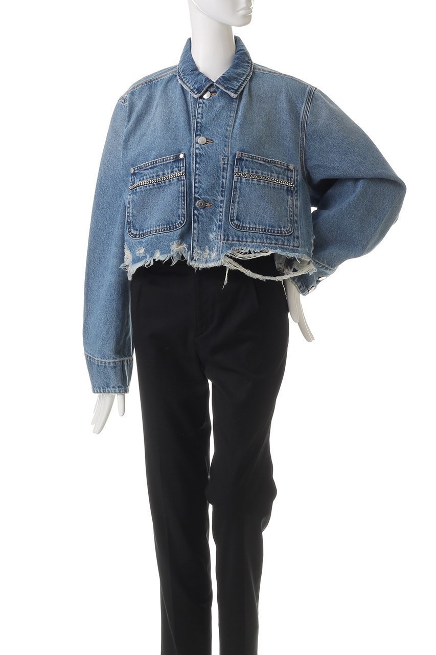 【ステラ マッカートニー/STELLA McCARTNEY】のチェーンポケットデニムジャケット 人気、トレンドファッション・服の通販 founy(ファニー) 　ファッション　Fashion　レディースファッション　Fashion for Women　アウター　Coat / Outerwear Collection　レディースジャケット・軽アウター　Jackets　デニムジャケット / カジュアルアウター　Denim Jackets　おすすめ　Recommended / Our Picks　ジャケット　Jacket, Outerwear　チェーン　Chain, Chain Strap　デニム　Denim, Jeans Material　トレンド　Trend, Trending Now　フロント　Front, Front Design　ボトム　Bottoms, Lower Wear　ポケット　Pocket, Pocket Detail　マキシ　Maxi, Full Length　ワイド　Wide, Wide Fit　other-2|ID: prp329100004328312 ipo3291000000032927801
