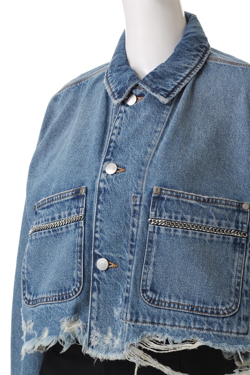 【ステラ マッカートニー/STELLA McCARTNEY】のチェーンポケットデニムジャケット 人気、トレンドファッション・服の通販 founy(ファニー) 　ファッション　Fashion　レディースファッション　Fashion for Women　アウター　Coat / Outerwear Collection　レディースジャケット・軽アウター　Jackets　デニムジャケット / カジュアルアウター　Denim Jackets　おすすめ　Recommended / Our Picks　ジャケット　Jacket, Outerwear　チェーン　Chain, Chain Strap　デニム　Denim, Jeans Material　トレンド　Trend, Trending Now　フロント　Front, Front Design　ボトム　Bottoms, Lower Wear　ポケット　Pocket, Pocket Detail　マキシ　Maxi, Full Length　ワイド　Wide, Wide Fit　other-5|ID: prp329100004328312 ipo3291000000032927824