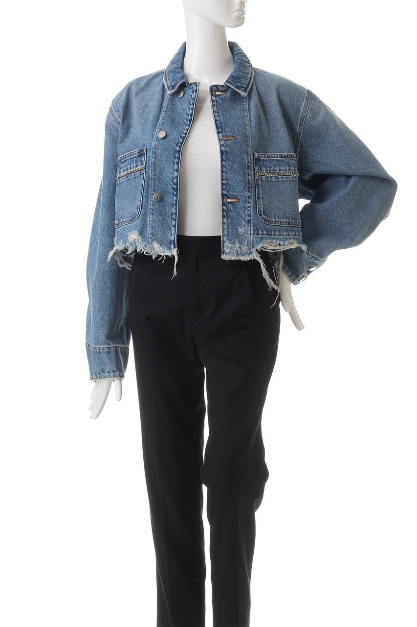 【ステラ マッカートニー/STELLA McCARTNEY】のチェーンポケットデニムジャケット 人気、トレンドファッション・服の通販 founy(ファニー) 　ファッション　Fashion　レディースファッション　Fashion for Women　アウター　Coat / Outerwear Collection　レディースジャケット・軽アウター　Jackets　デニムジャケット / カジュアルアウター　Denim Jackets　おすすめ　Recommended / Our Picks　ジャケット　Jacket, Outerwear　チェーン　Chain, Chain Strap　デニム　Denim, Jeans Material　トレンド　Trend, Trending Now　フロント　Front, Front Design　ボトム　Bottoms, Lower Wear　ポケット　Pocket, Pocket Detail　マキシ　Maxi, Full Length　ワイド　Wide, Wide Fit　other-7|ID: prp329100004328312 ipo3291000000032927842