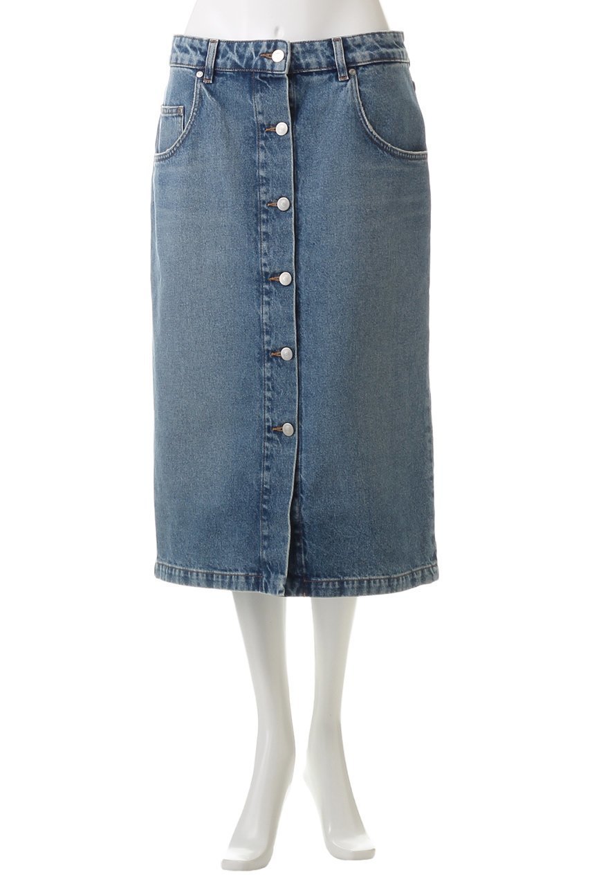 【ステラ マッカートニー/STELLA McCARTNEY】のチェーンポケットデニムスカート 人気、トレンドファッション・服の通販 founy(ファニー) 　ファッション　Fashion　レディースファッション　Fashion for Women　スカート　Skirts　デニムスカート・カジュアルスカート　Denim Skirts　おすすめ　Recommended / Our Picks　クラシカル　Classical, Vintage-Inspired　コンパクト　Compact, Small Size　シンプル　Simple, Minimal　スリット　Slit, Slit Detail　タートルネック　Turtleneck, High Neck　チェーン　Chain, Chain Strap　デニム　Denim, Jeans Material　フロント　Front, Front Design　ポケット　Pocket, Pocket Detail　other-2|ID: prp329100004328313 ipo3291000000032822536