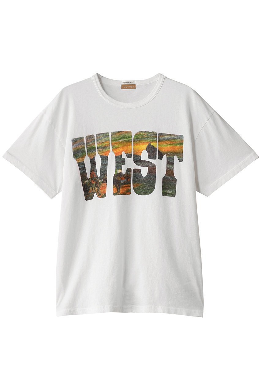 【マザー/MOTHER】のWEST プリントTシャツ(WST) 人気、トレンドファッション・服の通販 founy(ファニー) 　ファッション　Fashion　レディースファッション　WOMEN　トップス・カットソー　Tops/Tshirt　シャツ/ブラウス　Shirts/Blouses　ロング / Tシャツ　T-Shirts　カットソー　Cut and Sewn　2025年　2025　A/W・秋冬　Aw・Autumn/Winter・Fw・Fall-Winter　S/S・春夏　Ss・Spring/Summer　ショート　Short　スリーブ　Sleeve　プリント　Print　夏　Summer　春　Spring　 other-1|ID: prp329100004329603 ipo3291000000030053305