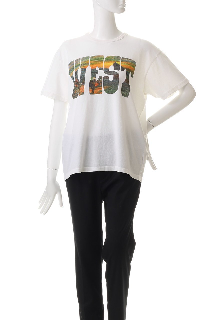 【マザー/MOTHER】のWEST プリントTシャツ(WST) 人気、トレンドファッション・服の通販 founy(ファニー) 　ファッション　Fashion　レディースファッション　Fashion for Women　トップス・カットソー　Cut & Sew Tops　シャツ・ブラウス・オフィスカジュアル　Elegant Blouses & Button-Ups　ロングTシャツ・Tシャツ　Longline T-Shirts & Tees　カットソー・ベーシックTシャツ　Cut-and-Sewn Tops / Stretch Tees & Basics　ショート　Short, Short Length　スリーブ　Sleeve, Long Sleeve / Short Sleeve　プリント　Print, Printed Pattern　other-2|ID: prp329100004329603 ipo3291000000032863208