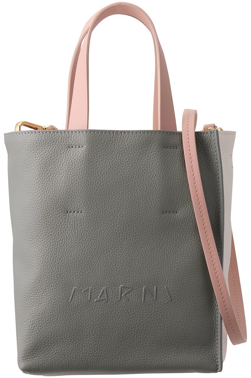 【マルニ/MARNI】のMUSEO SOFT MINI メンディングロゴ2wayトートバッグ インテリア・キッズ・メンズ・レディースファッション・服の通販 founy(ファニー) 　ファッション　Fashion　レディースファッション　Ladies' Fashion Online　バッグ　Bag　フェミニン　Feminine　ストーム×リリーホワイト|ID: prp329100004329610 ipo3291000000032049699