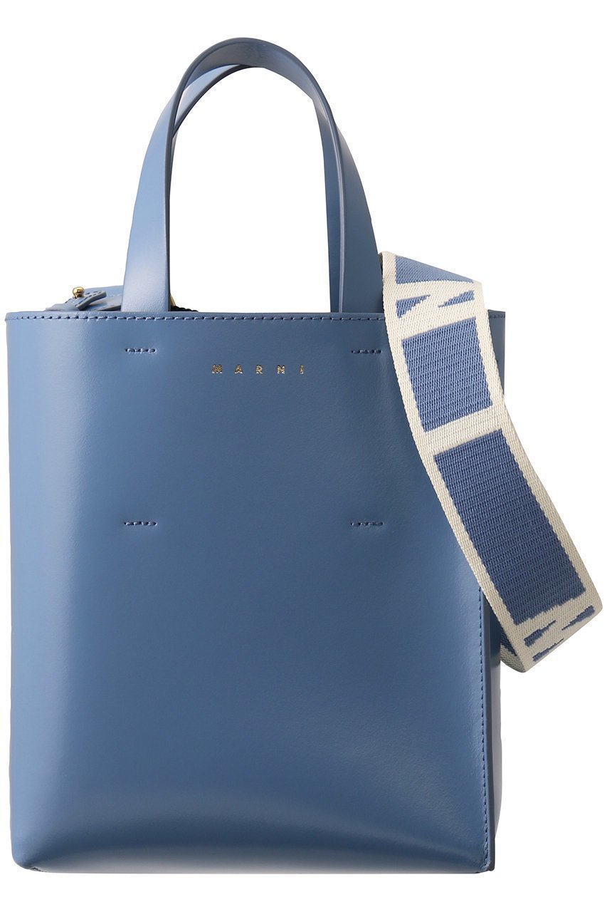 【マルニ/MARNI】のMUSEO MINI ロゴショルダー2wayトートバッグ インテリア・キッズ・メンズ・レディースファッション・服の通販 founy(ファニー) 　ファッション　Fashion　レディースファッション　WOMEN　バッグ　Bag　ショルダー　Shoulder　巾着　Purse　ターコイズ|ID: prp329100004329611 ipo3291000000032049705