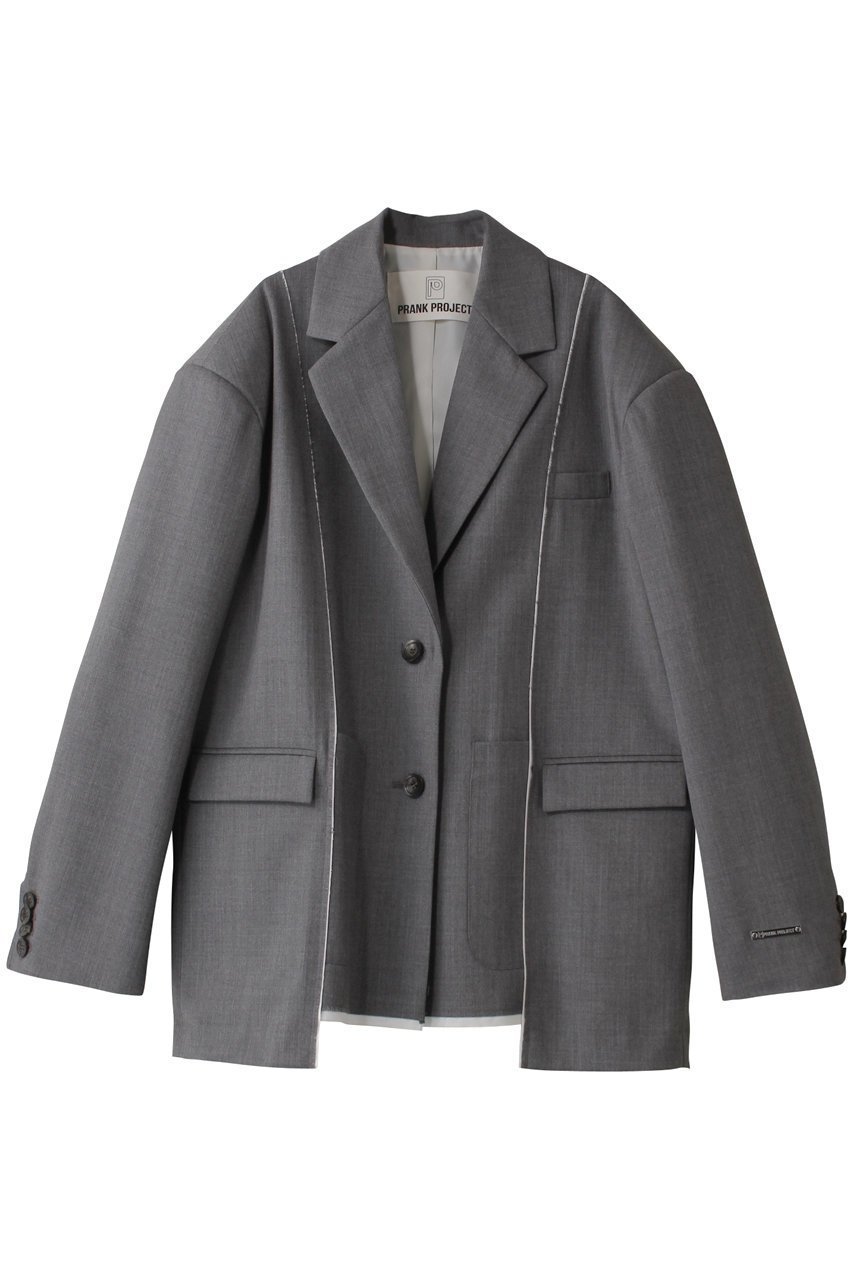 【プランク プロジェクト/PRANK PROJECT】のカットアウトジャケット / Cut-out Jacket インテリア・キッズ・メンズ・レディースファッション・服の通販 founy(ファニー) ファッション Fashion レディースファッション Fashion for Women アウター Coat / Outerwear Collection レディースジャケット・軽アウター Jackets ジャケット Jacket, Outerwear セットアップ Set-Up, Coordinated Outfit ドレス Dress, One-Piece フェミニン Feminine, Girly マニッシュ Mannish, Boyish 羽織 Haori, Light Jacket GRY(グレー)|ID: prp329100004335053 ipo3291000000035490678