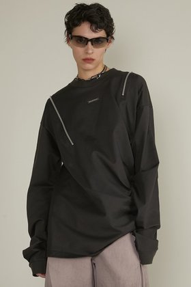 【プランク プロジェクト/PRANK PROJECT】のアシメドレープジップトップ / Asymmetric Drape Zip Top 人気、トレンドファッション・服の通販 founy(ファニー) ファッション Fashion レディースファッション WOMEN トップス・カットソー Tops/Tshirt キャミソール / ノースリーブ No Sleeves シャツ/ブラウス Shirts/Blouses ロング / Tシャツ T-Shirts カットソー Cut and Sewn おすすめ Recommend キャミソール Camisole ジップ Zip タンク Tank ドレープ Drape パターン Pattern ボトム Bottom 再入荷 Restock/Back In Stock/Re Arrival |ID:prp329100004335055