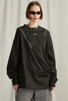 【プランク プロジェクト/PRANK PROJECT】のアシメドレープジップトップ / Asymmetric Drape Zip Top C.GRY(チャコールグレー)|ID: prp329100004335055 ipo3291000000032879701