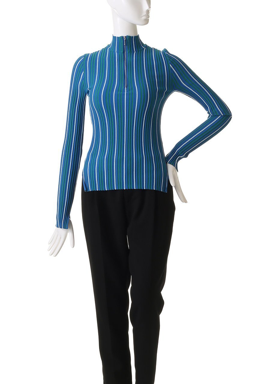 【ナゴンスタンス/nagonstans】のストライプZip P.O/プルオーバー 人気、トレンドファッション・服の通販 founy(ファニー) 　ファッション　Fashion　レディースファッション　Fashion for Women　トップス・カットソー　Cut & Sew Tops　シャツ・ブラウス・オフィスカジュアル　Elegant Blouses & Button-Ups　ロングTシャツ・Tシャツ　Longline T-Shirts & Tees　カジュアルプルオーバー・ニットトップス　Pullovers & Knit Tops / Casual Pullovers　カットソー・ベーシックTシャツ　Cut-and-Sewn Tops / Stretch Tees & Basics　スタンド　Stand Collar, Upright Stand　ストライプ　Stripe, Striped Pattern　スリーブ　Sleeve, Long Sleeve / Short Sleeve　ベーシック　Basic, Essential　ロング　Long, Long-Length　other-2|ID: prp329100004335061 ipo3291000000032884559