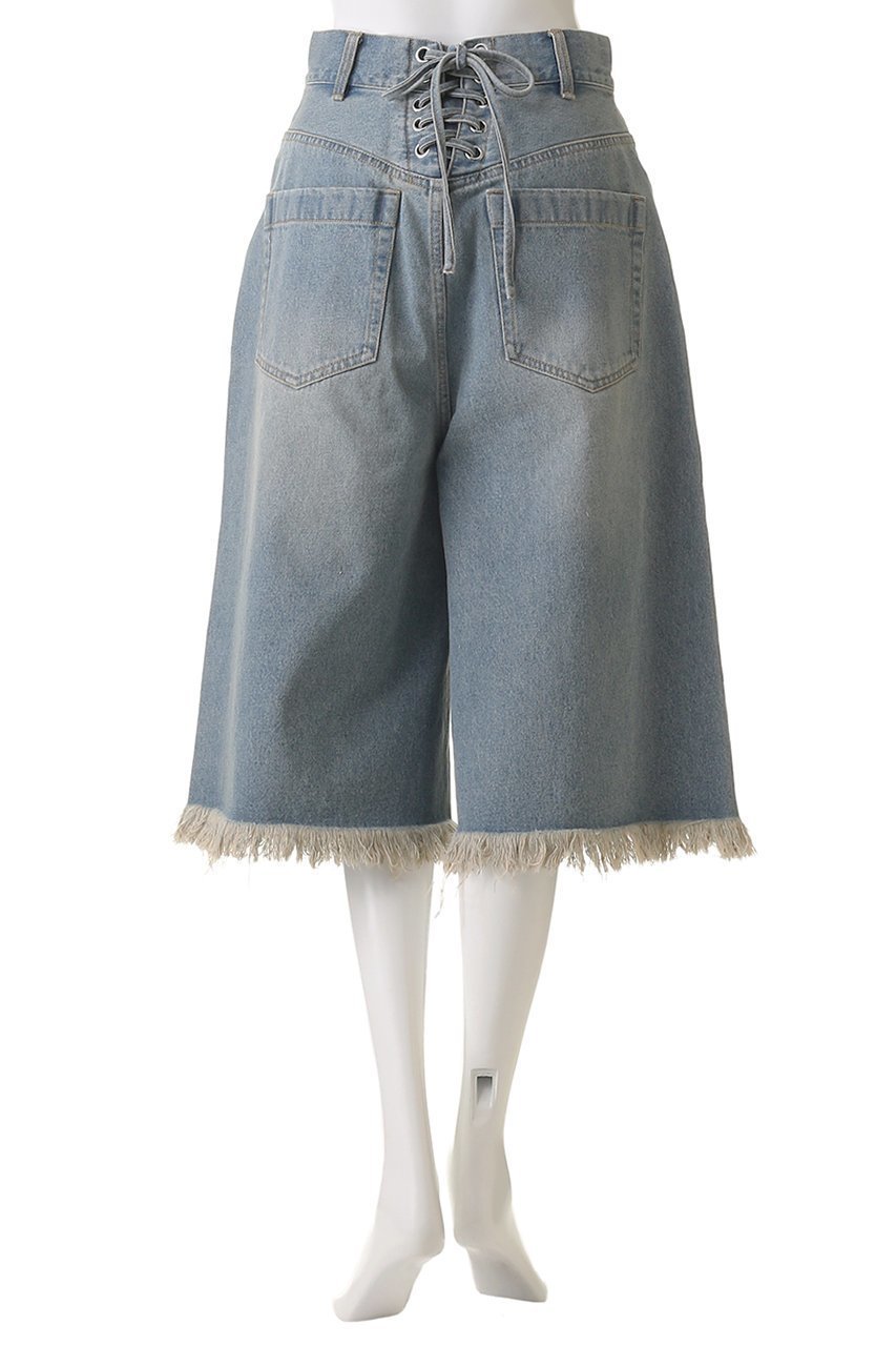 【プランク プロジェクト/PRANK PROJECT】のレースアップバックショーツ / Lace-Up Back Shorts 人気、トレンドファッション・服の通販 founy(ファニー) 　ファッション　Fashion　レディースファッション　Fashion for Women　パンツ　Pants & Trousers　ショートパンツ・ハーフパンツ　High-Waisted & Relaxed Shorts　バッグ　Bags　ショーツ　Shorts, Short Pants　ショート　Short, Short Length　デニム　Denim, Jeans Material　フロント　Front, Front Design　ブリーチ　Bleach, Washed Finish　レース　Lace, Lace Fabric　人気　Popular, Best Seller　other-4|ID: prp329100004335070 ipo3291000000032944143