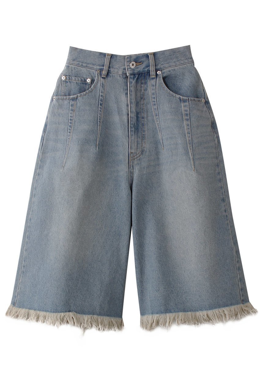 【プランク プロジェクト/PRANK PROJECT】のレースアップバックショーツ / Lace-Up Back Shorts インテリア・キッズ・メンズ・レディースファッション・服の通販 founy(ファニー) 　ファッション　Fashion　レディースファッション　Fashion for Women　パンツ　Pants & Trousers　ショートパンツ・ハーフパンツ　High-Waisted & Relaxed Shorts　バッグ　Bags　ショーツ　Shorts, Short Pants　ショート　Short, Short Length　デニム　Denim, Jeans Material　フロント　Front, Front Design　ブリーチ　Bleach, Washed Finish　レース　Lace, Lace Fabric　人気　Popular, Best Seller　BLU(ブルー)|ID: prp329100004335070 ipo3291000000034423102