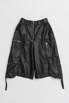 【プランク プロジェクト/PRANK PROJECT】のレザーカーゴショーツ / Leather Cargo Shorts BLK(ブラック)|ID:prp329100004335072