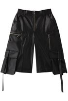 【プランク プロジェクト/PRANK PROJECT】のレザーカーゴショーツ / Leather Cargo Shorts 人気、トレンドファッション・服の通販 founy(ファニー) ファッション Fashion レディースファッション Fashion for Women パンツ Pants & Trousers ショートパンツ・ハーフパンツ High-Waisted & Relaxed Shorts ショート Short, Short Length ジップ Zip, Zipper ソックス Socks, Hosiery メタル Metal, Metal Parts リアル Real, Realistic リラックス Relax, Relaxed Fit ロング Long, Long-Length thumbnail BLK(ブラック)|ID: prp329100004335072 ipo3291000000036099655