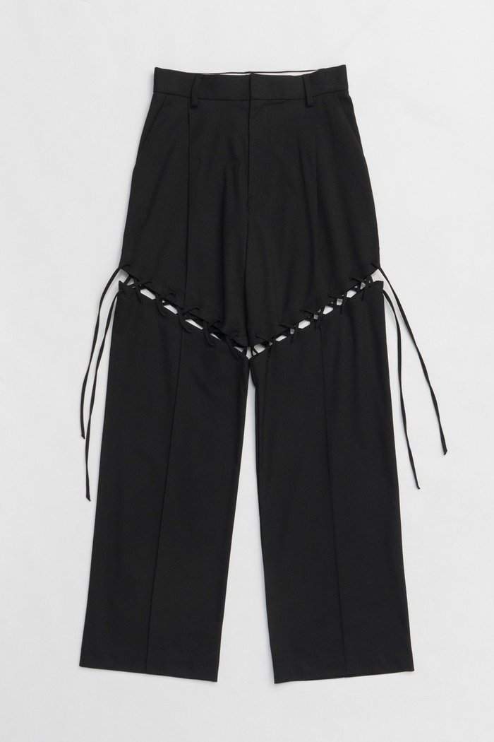 【プランク プロジェクト/PRANK PROJECT】のレースアップテーラードパンツ / Lace-Up Tailored Pants インテリア・キッズ・メンズ・レディースファッション・服の通販 founy(ファニー) https://founy.com/ ファッション Fashion レディースファッション WOMEN パンツ Pants おすすめ Recommend インナー Inner ストライプ Stripe ストレッチ Stretch スラックス Slacks スリム Slim セットアップ Set Up センター Center タイツ Tights レース Race 無地 Plain Color |ID: prp329100004335075 ipo3291000000030113957