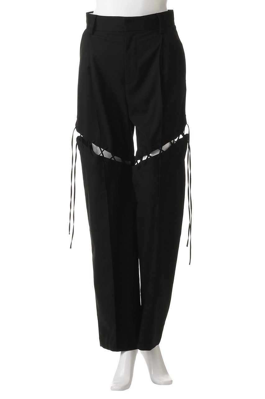 【プランク プロジェクト/PRANK PROJECT】のレースアップテーラードパンツ / Lace-Up Tailored Pants 人気、トレンドファッション・服の通販 founy(ファニー) 　ファッション　Fashion　レディースファッション　WOMEN　パンツ　Pants　おすすめ　Recommend　インナー　Inner　ストライプ　Stripe　ストレッチ　Stretch　スラックス　Slacks　スリム　Slim　セットアップ　Set Up　センター　Center　タイツ　Tights　レース　Race　無地　Plain Color　other-2|ID: prp329100004335075 ipo3291000000031359978