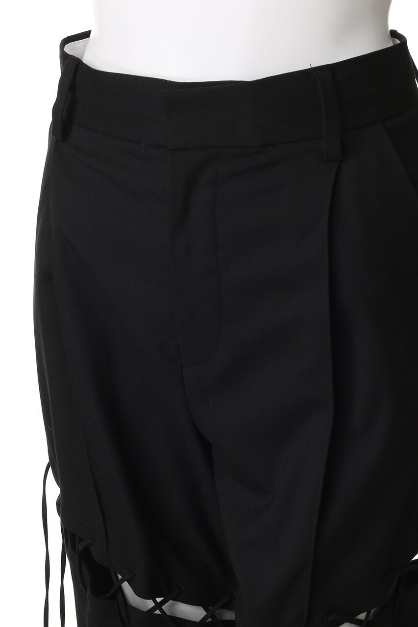【プランク プロジェクト/PRANK PROJECT】のレースアップテーラードパンツ / Lace-Up Tailored Pants 人気、トレンドファッション・服の通販 founy(ファニー) 　ファッション　Fashion　レディースファッション　Fashion for Women　パンツ　Pants & Trousers　おすすめ　Recommended / Our Picks　インナー　Innerwear　ストライプ　Stripe, Striped Pattern　ストレッチ　Stretch, Stretchy Fabric　スラックス　Slacks, Dress Pants　スリム　Slim, Slim Fit　セットアップ　Set-Up, Coordinated Outfit　センター　Center, Center Line　タイツ　Tights, Legwear　レース　Lace, Lace Fabric　無地　Plain, Solid Color　other-5|ID: prp329100004335075 ipo3291000000035637542