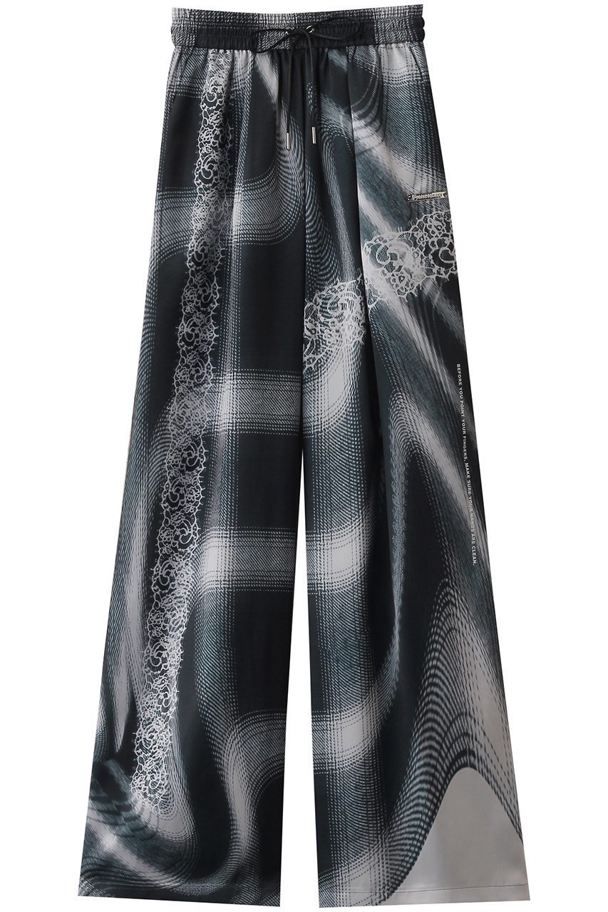 【プランク プロジェクト/PRANK PROJECT】のオンブレチェックレースプリントパンツ / Ombre Check Lace Print Pants 人気、トレンドファッション・服の通販 founy(ファニー) 　ファッション　Fashion　レディースファッション　Fashion for Women　パンツ　Pants & Trousers　とろみ　Fluid, Flowy Fabric　サテン　Satin, Glossy Fabric　シンプル　Simple, Minimal　トリミング　Trimming, Decorative Edge　プリント　Print, Printed Pattern　ボトム　Bottoms, Lower Wear　リラックス　Relax, Relaxed Fit　レース　Lace, Lace Fabric　人気　Popular, Best Seller　夏　Summer　春　Spring　S/S・春夏　SS, Spring/Summer, Warm Season　 other-1|ID: prp329100004335076 ipo3291000000032926438