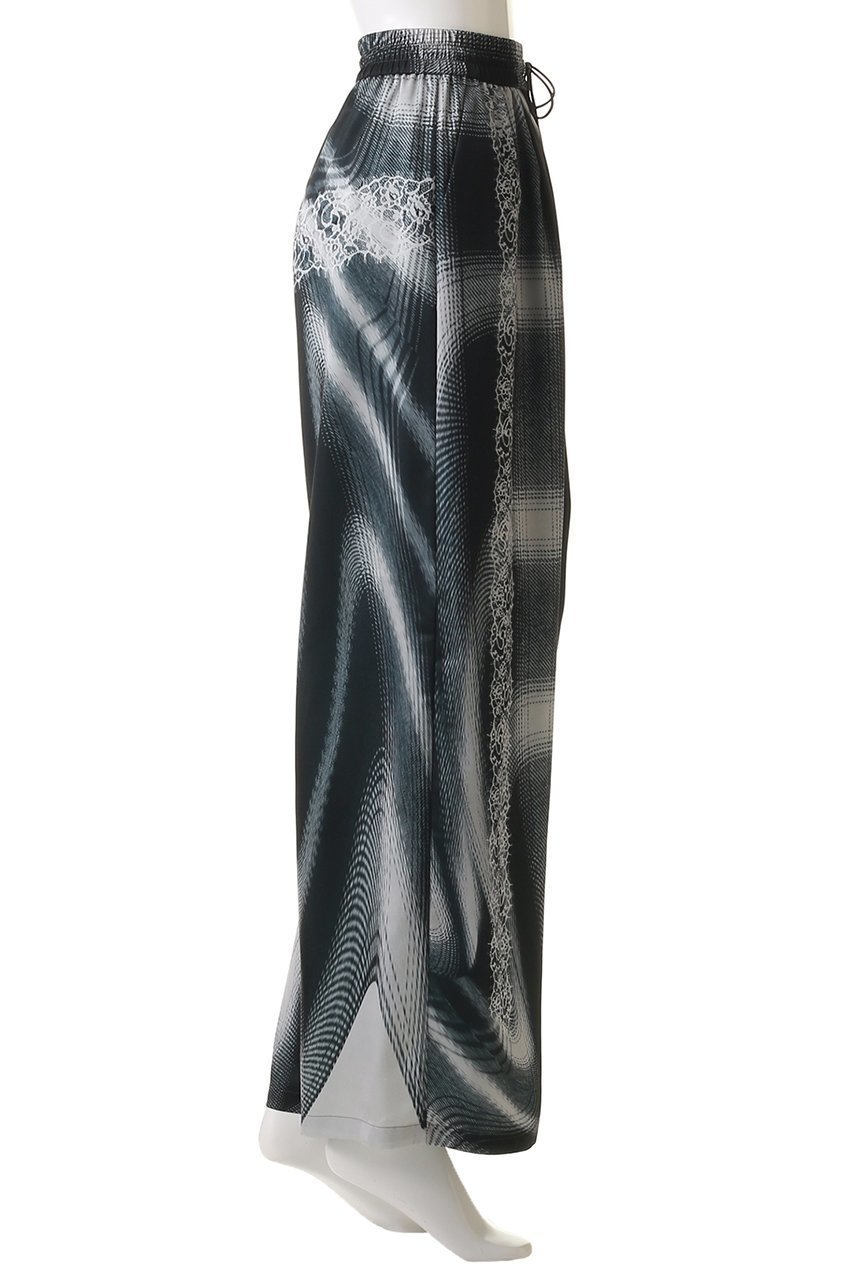 【プランク プロジェクト/PRANK PROJECT】のオンブレチェックレースプリントパンツ / Ombre Check Lace Print Pants 人気、トレンドファッション・服の通販 founy(ファニー) 　ファッション　Fashion　レディースファッション　Fashion for Women　パンツ　Pants & Trousers　とろみ　Fluid, Flowy Fabric　サテン　Satin, Glossy Fabric　シンプル　Simple, Minimal　トリミング　Trimming, Decorative Edge　プリント　Print, Printed Pattern　ボトム　Bottoms, Lower Wear　リラックス　Relax, Relaxed Fit　レース　Lace, Lace Fabric　人気　Popular, Best Seller　夏　Summer　春　Spring　S/S・春夏　SS, Spring/Summer, Warm Season　other-3|ID: prp329100004335076 ipo3291000000032926471