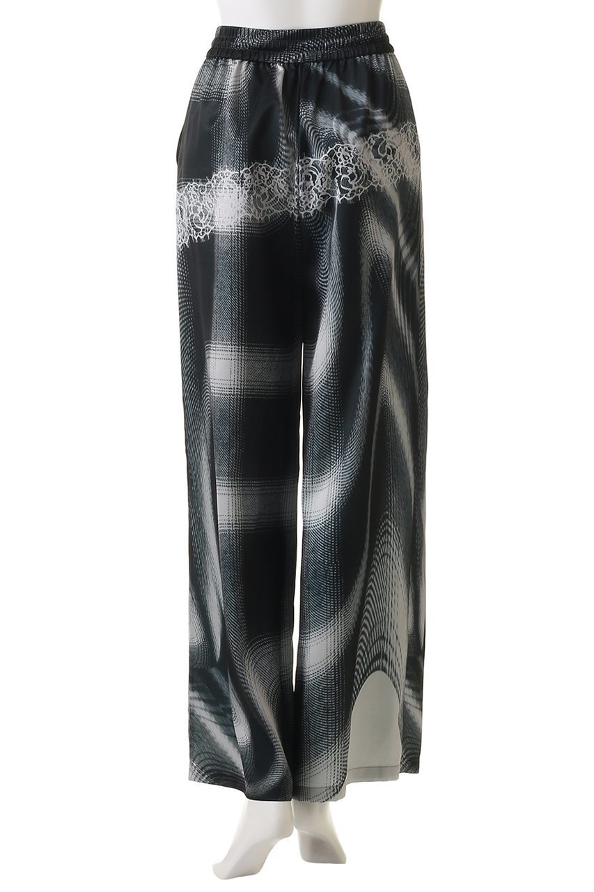 【プランク プロジェクト/PRANK PROJECT】のオンブレチェックレースプリントパンツ / Ombre Check Lace Print Pants 人気、トレンドファッション・服の通販 founy(ファニー) 　ファッション　Fashion　レディースファッション　Fashion for Women　パンツ　Pants & Trousers　とろみ　Fluid, Flowy Fabric　サテン　Satin, Glossy Fabric　シンプル　Simple, Minimal　トリミング　Trimming, Decorative Edge　プリント　Print, Printed Pattern　ボトム　Bottoms, Lower Wear　リラックス　Relax, Relaxed Fit　レース　Lace, Lace Fabric　人気　Popular, Best Seller　夏　Summer　春　Spring　S/S・春夏　SS, Spring/Summer, Warm Season　other-4|ID: prp329100004335076 ipo3291000000032926479