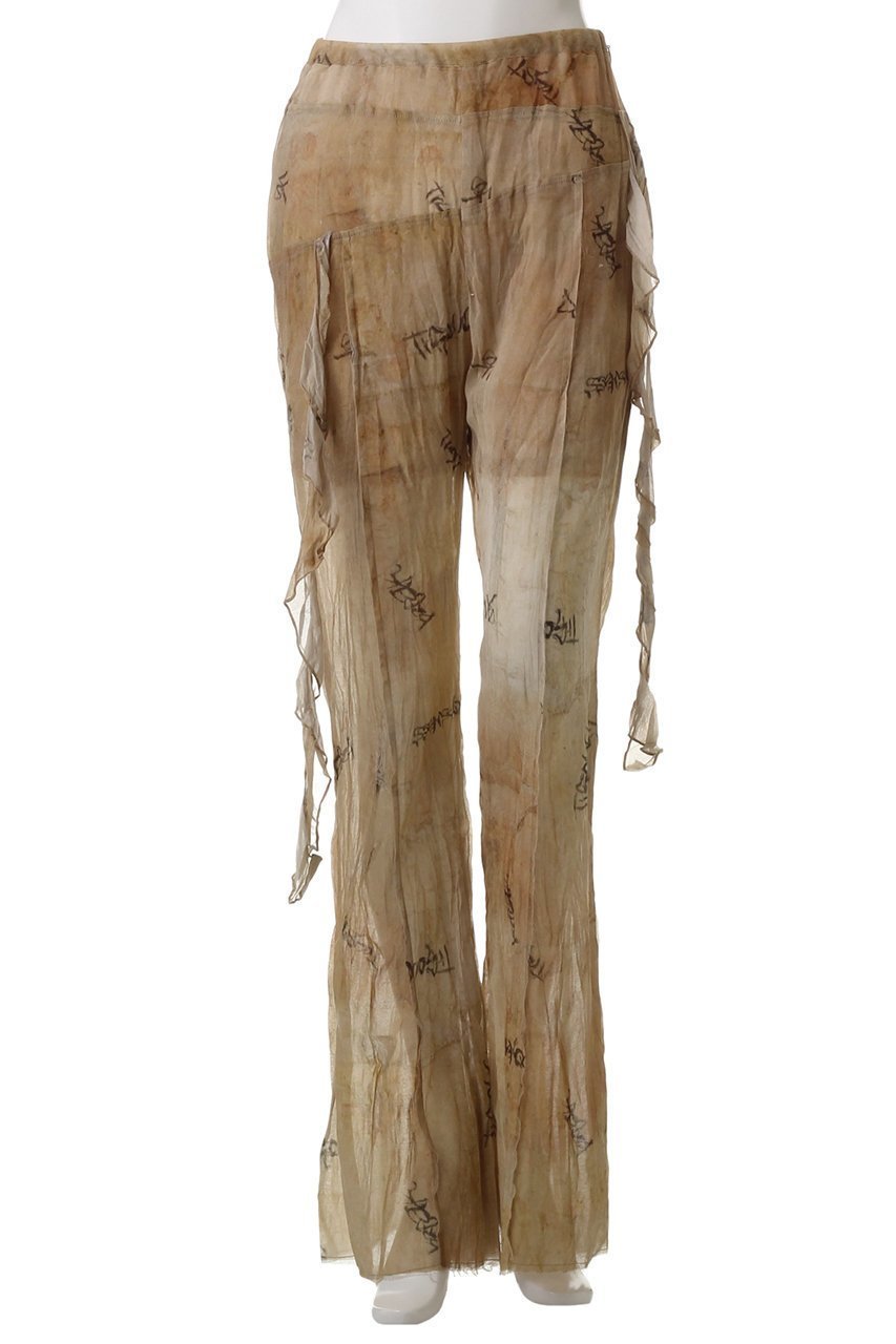 【プランク プロジェクト/PRANK PROJECT】のアンティークプリントフレアパンツ / Antique Print Flare Pants 人気、トレンドファッション・服の通販 founy(ファニー) 　ファッション　Fashion　レディースファッション　Fashion for Women　パンツ　Pants & Trousers　おすすめ　Recommended / Our Picks　アンティーク　Antique-Inspired　キュプラ　Cupro, Eco Fabric　コンパクト　Compact, Small Size　シアー　Sheer, See-Through　シンプル　Simple, Minimal　セットアップ　Set-Up, Coordinated Outfit　フラワー　Flower, Floral　プリント　Print, Printed Pattern　ラッフル　Ruffle, Frill　ランダム　Random, Irregular　切替　Switching, Contrast Panel　夏　Summer　春　Spring　S/S・春夏　SS, Spring/Summer, Warm Season　other-2|ID: prp329100004335077 ipo3291000000032913698