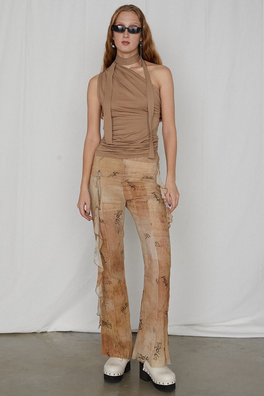 【プランク プロジェクト/PRANK PROJECT】のアンティークプリントフレアパンツ / Antique Print Flare Pants 人気、トレンドファッション・服の通販 founy(ファニー) ファッション Fashion レディースファッション Fashion for Women パンツ Pants & Trousers おすすめ Recommended / Our Picks アンティーク Antique-Inspired キュプラ Cupro, Eco Fabric コンパクト Compact, Small Size シアー Sheer, See-Through シンプル Simple, Minimal セットアップ Set-Up, Coordinated Outfit フラワー Flower, Floral プリント Print, Printed Pattern ラッフル Ruffle, Frill ランダム Random, Irregular 切替 Switching, Contrast Panel 夏 Summer 春 Spring S/S・春夏 SS, Spring/Summer, Warm Season other-8|ID: prp329100004335077 ipo3291000000035055365