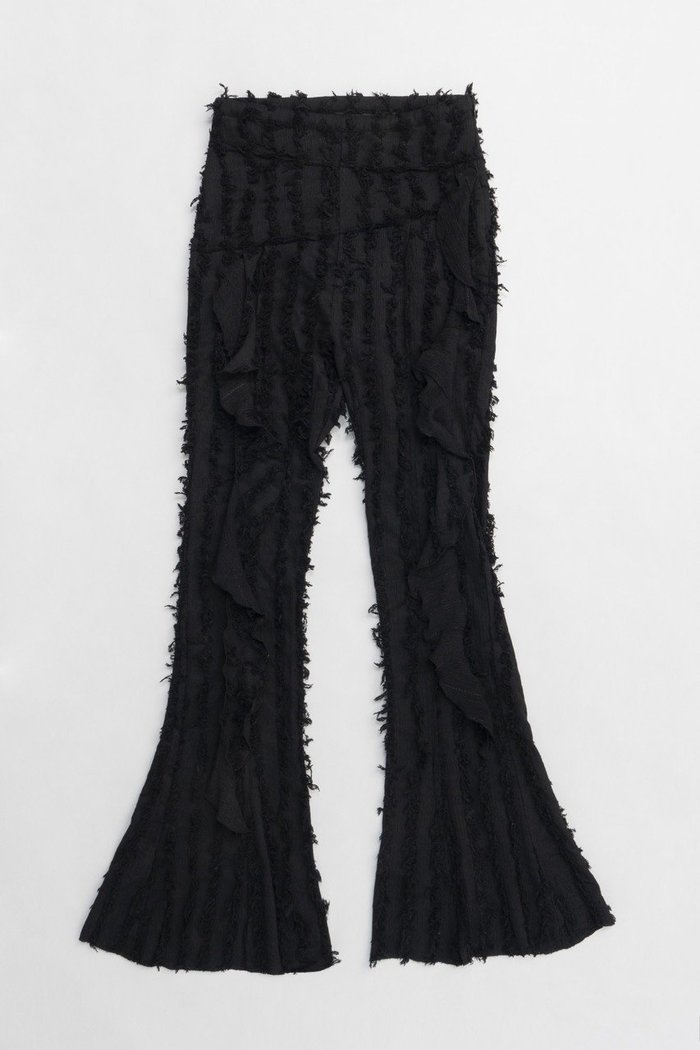 【プランク プロジェクト/PRANK PROJECT】のフリンジジャガードフレアパンツ / Fringe Jacquard Flare Pants インテリア・キッズ・メンズ・レディースファッション・服の通販 founy(ファニー) https://founy.com/ ファッション Fashion レディースファッション WOMEN パンツ Pants コンパクト Compact シャーリング Shirring シンプル Simple フリンジ Fringe ラッフル Raffle ランダム Random 切替 Switching |ID: prp329100004335078 ipo3291000000030113965
