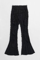 【プランク プロジェクト/PRANK PROJECT】のフリンジジャガードフレアパンツ / Fringe Jacquard Flare Pants BLK(ブラック)|ID:prp329100004335078