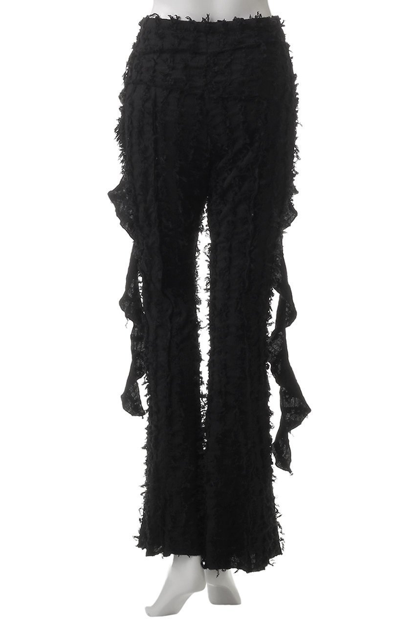 【プランク プロジェクト/PRANK PROJECT】のフリンジジャガードフレアパンツ / Fringe Jacquard Flare Pants 人気、トレンドファッション・服の通販 founy(ファニー) ファッション Fashion レディースファッション Fashion for Women パンツ Pants & Trousers コンパクト Compact, Small Size シャーリング Shirring, Ruched シンプル Simple, Minimal フリンジ Fringe, Tassel ラッフル Ruffle, Frill ランダム Random, Irregular 切替 Switching, Contrast Panel other-4|ID: prp329100004335078 ipo3291000000032913815