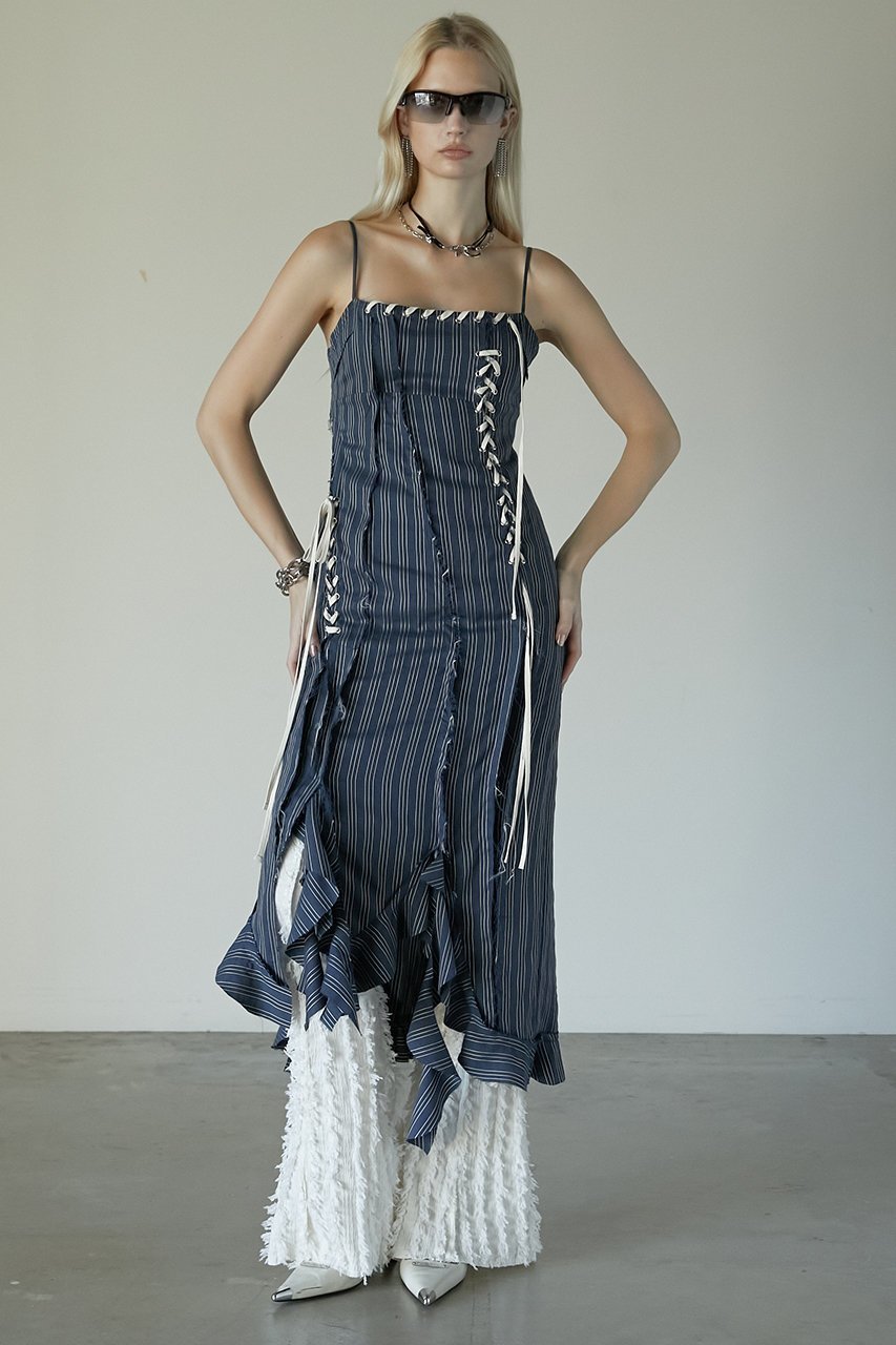 【プランク プロジェクト/PRANK PROJECT】のフリンジジャガードフレアパンツ / Fringe Jacquard Flare Pants 人気、トレンドファッション・服の通販 founy(ファニー) ファッション Fashion レディースファッション Fashion for Women パンツ Pants & Trousers コンパクト Compact, Small Size シャーリング Shirring, Ruched シンプル Simple, Minimal フリンジ Fringe, Tassel ラッフル Ruffle, Frill ランダム Random, Irregular 切替 Switching, Contrast Panel other-6|ID: prp329100004335078 ipo3291000000032913832