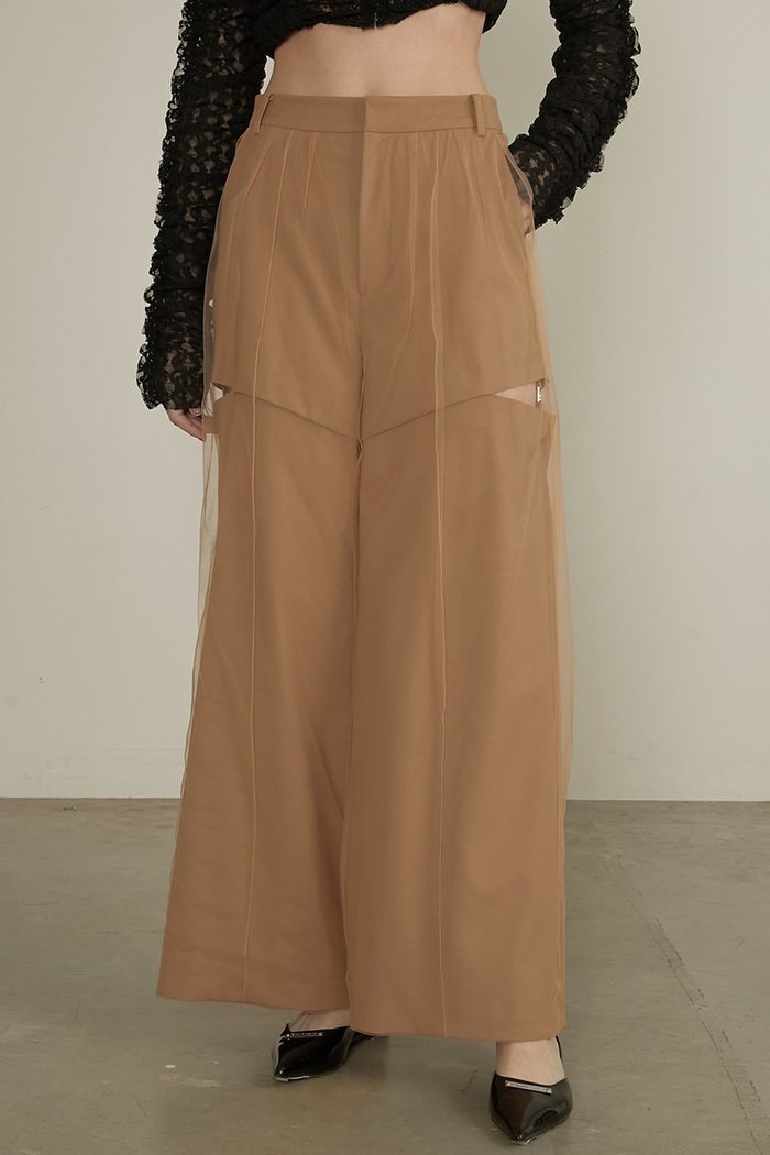 【プランク プロジェクト/PRANK PROJECT】のチュールレイヤードスラックス / Tulle Layered Slacks インテリア・キッズ・メンズ・レディースファッション・服の通販 founy(ファニー) https://founy.com/ ファッション Fashion レディースファッション WOMEN パンツ Pants おすすめ Recommend ギャザー Gather ジャケット Jacket スラックス Slacks セットアップ Set Up チュール Tulle フレア Flare ボトム Bottom ポケット Pocket マニッシュ Mannish |ID: prp329100004335079 ipo3291000000030113968