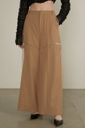 【プランク プロジェクト/PRANK PROJECT】のチュールレイヤードスラックス / Tulle Layered Slacks 人気、トレンドファッション・服の通販 founy(ファニー) ファッション Fashion レディースファッション WOMEN パンツ Pants 2025年 2025 2025春夏・S/S Ss,Spring/Summer,2025 おすすめ Recommend ギャザー Gather ジャケット Jacket スラックス Slacks セットアップ Set Up チュール Tulle フレア Flare ボトム Bottom ポケット Pocket マニッシュ Mannish 夏 Summer 春 Spring S/S・春夏 Ss・Spring/Summer |ID:prp329100004335079